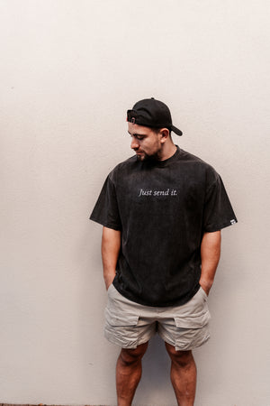 Just Send It Acid Tee - Black