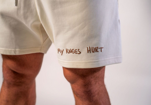 My Knees Hurt Shorts - Cream