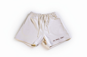 My Knees Hurt Shorts - Cream