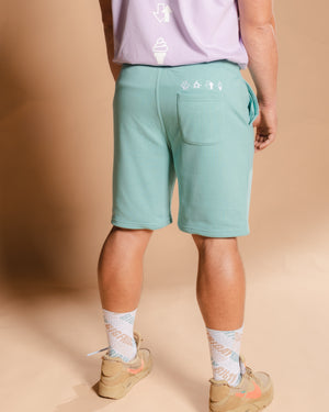 Teal Unisex Casuals Shorts