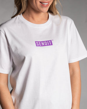 Supplies Range White/Purple Unisex Tee