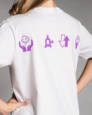 Supplies Range White/Purple Unisex Tee