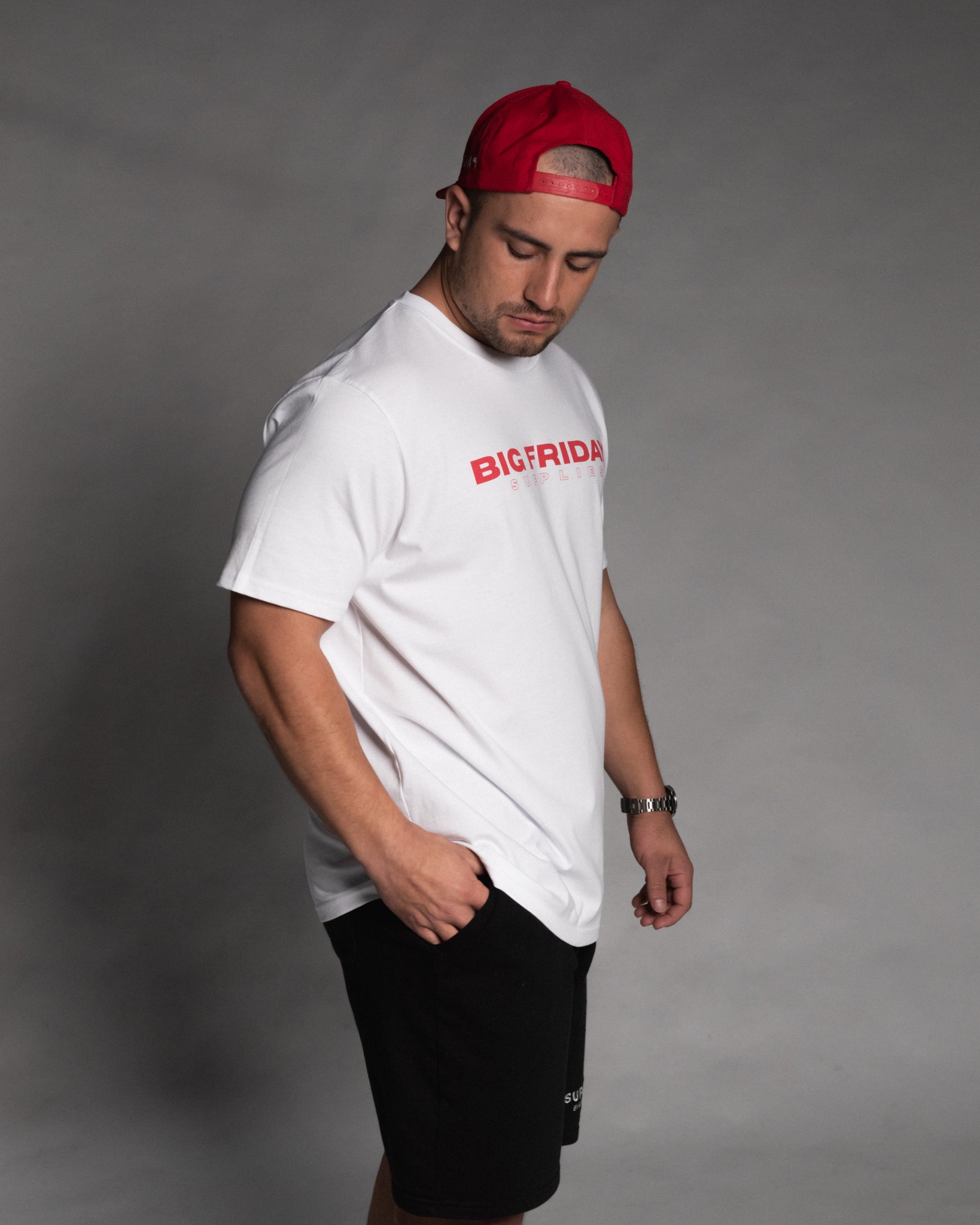 Supplies Range White/Red Unisex Tee
