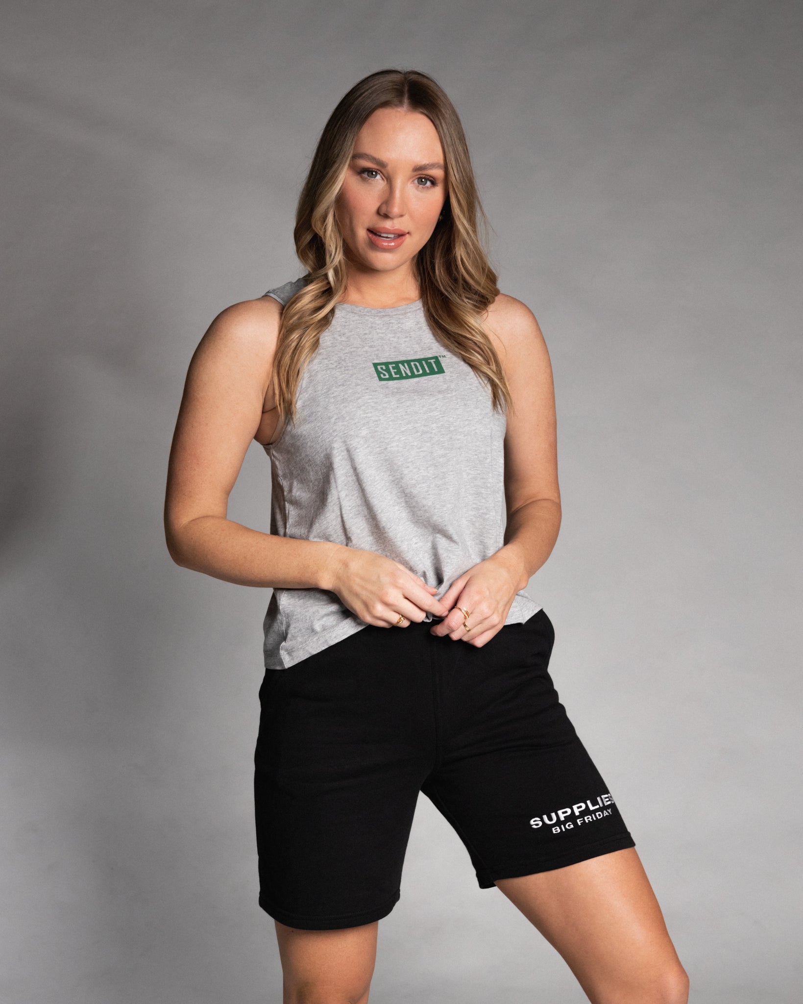 Supplies Range Grey/Green Ladies Training Top