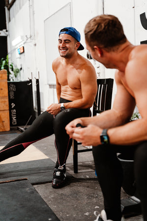Men's Performance Leggings - Pink / Black