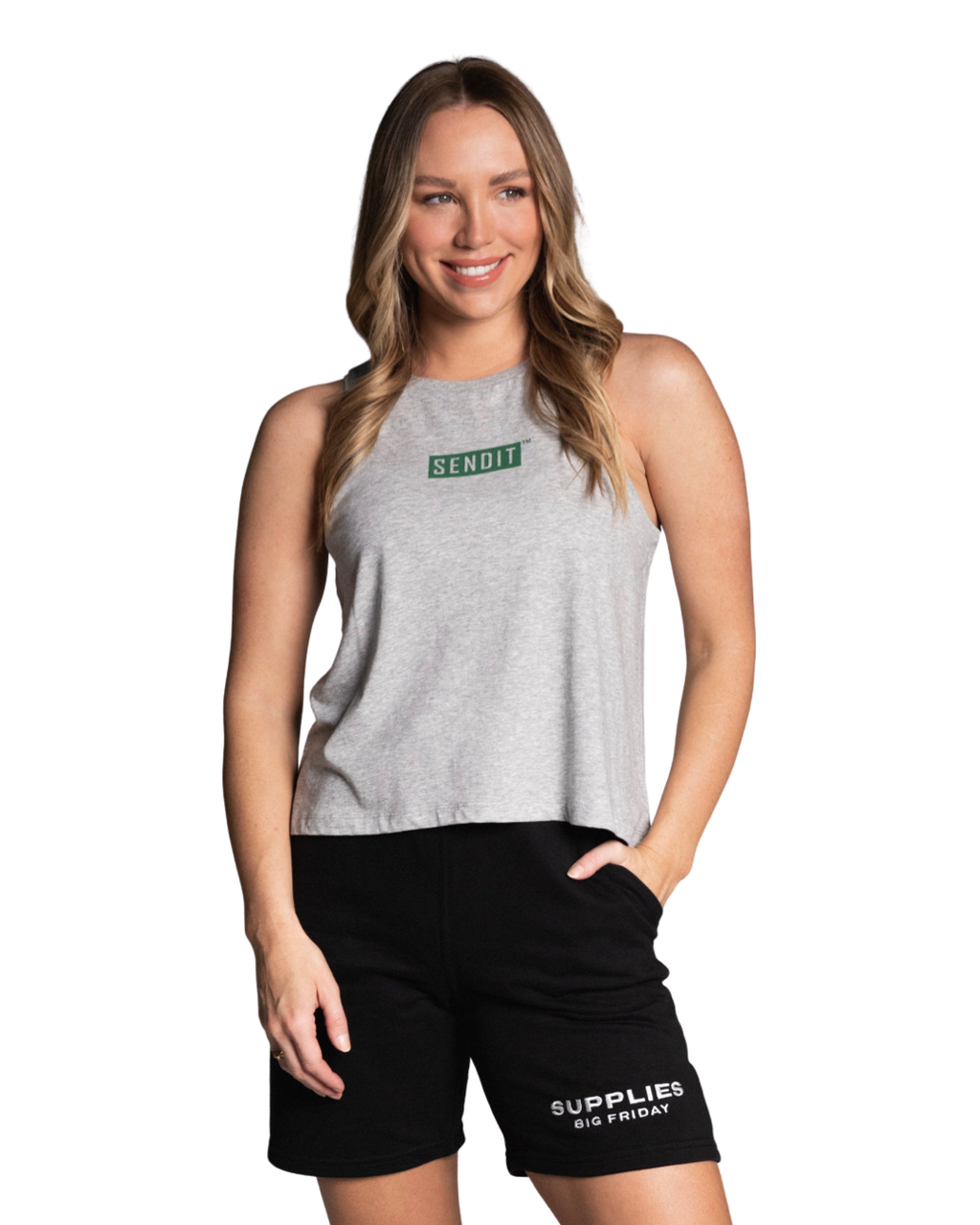 Supplies Range Grey/Green Ladies Training Top