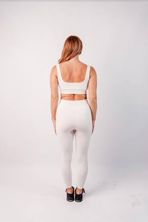 Ladies Athletic Leggings - Bone