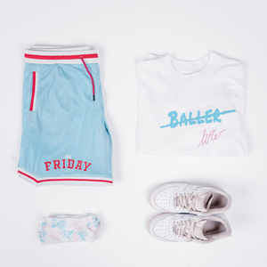 Unisex Baller Shorts - Blue/Pink