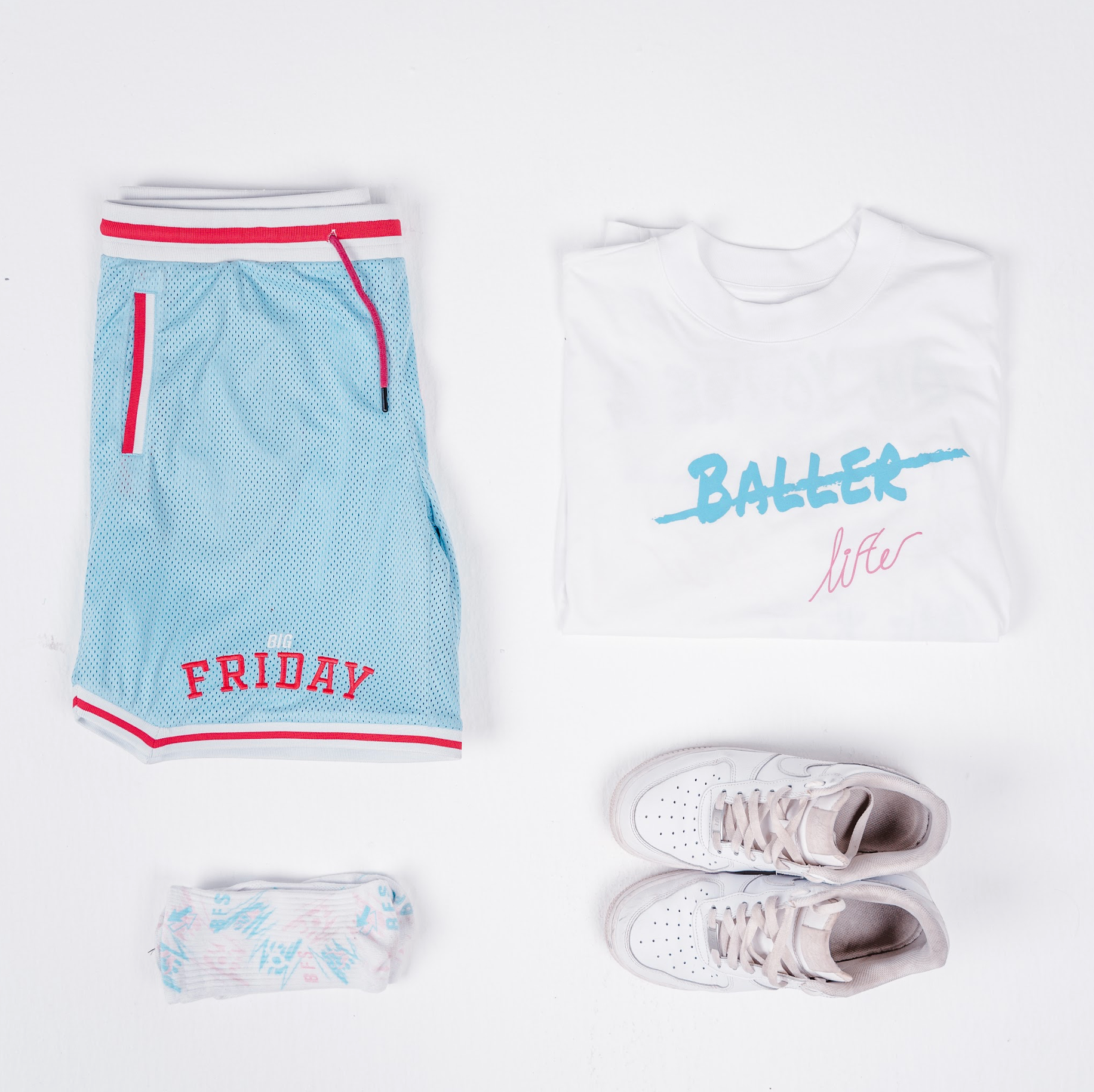 Baller Socks - Pink/Blue