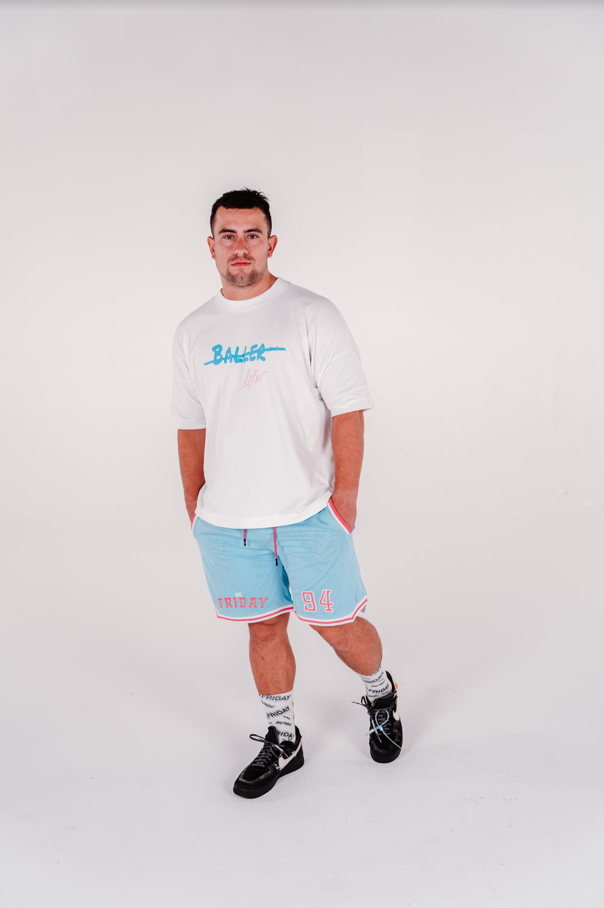 Unisex Baller Shorts - Blue/Pink