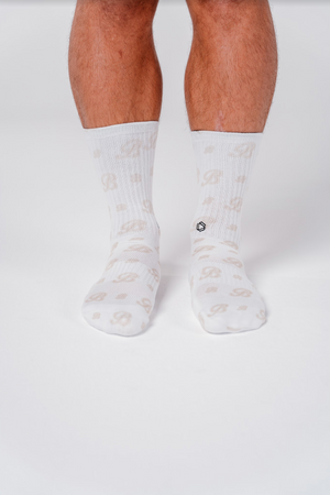 Baller Socks - Cream/White