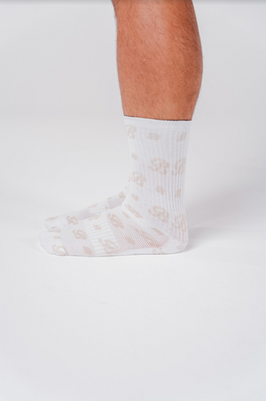 Baller Socks - Cream/White