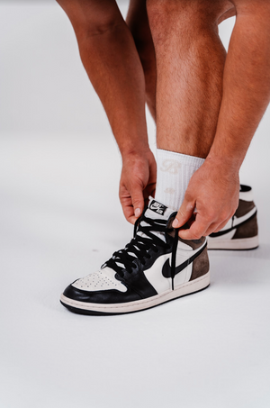 Baller Socks - Cream/White