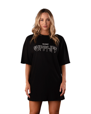 Blacked Out Drip T-shirt Dress