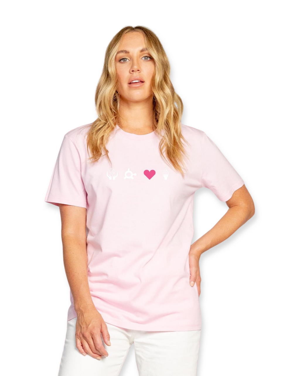 Chalk Pink Iconic Love Unisex Tee